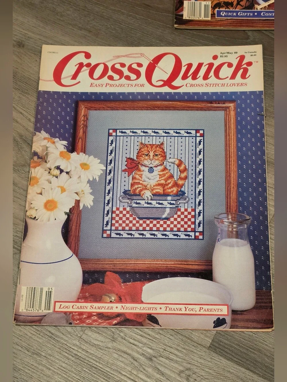 Lot of 5 Vtg Cross Quick Magazines 1988 1989 Premier Issue Cross Stitch Patterns